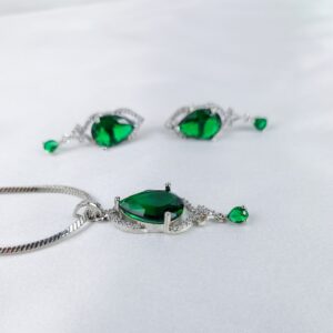 Deep Green Sapphire Set